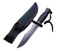 Couteau à Grande Lame Fixe de 18cm + manche 12cm avec Fourreau nylon. Idéal, Outdoor, Chasse, Bushcraft, toutes activités extérieures,Randonnée, Camping Son surnom: LE BIG BIG ;))))