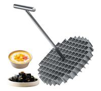 Couteau à grille en acier inoxydable avec manche ergonomique pour couper uniformément les desserts et le thé au lait