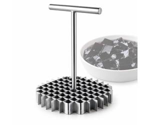Couteau À Grille En Acier Inoxydable Pour Découper La Gelée D'herbe, Coupe-gelée D'herbe, Blocs Uniformes, Facile À Nettoyer, Pour Pudding, Tofu, Garnitures De Thé Au Lait Et Fromage Frais