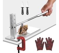 Couteau À Huîtres en Acier Inoxydable, Ensemble de couteaux à huîtres Ouvre-huîtres Oyster Shucker Avec Hauteurs Réglables, Commercial,avec des Gants résistants aux coupures & Base antidérapantes