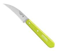 Opinel Couteau de Cuisine pour Adulte numéro 114 - en Acier Inoxydable Sandvik - Courbé - Manche en Bois de hêtre Vert Clair - Plusieurs Couleurs - Taille Unique