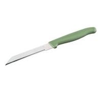 Nirosta 43992 Couteau à Légumes et Fruits 19 cm, Lame Dentelée Extra Fine, Epépiner, Emincer, Manche Antidérapant Confort de Coupe, Fabriqué en Allemagne, Acier Inoxydable, PP, Vert