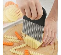 Kunststoff Edelstahl Kartoffel Gemüsehobel, Kartoffel gewellte Klinge Chip Crinkle Cut Slicer, Gemüse Obst Chopper, Küchenhelfer Schneiden Werkzeug
