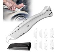 Couteau à moquette, cutter à crochet, couteau universel, lame à crochet avec lame trapézoïdale, lames à crochets, carquois en plastique, idéal pour couper des revêtements de sol en PVC