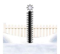 Couteau à neige en fer pour l'extérieur - Couteau à neige en fer avec thermomètre | Appareil de mesure de la neige précis, pour arrière-cour, jardin, terrasse