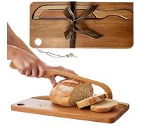 Couteau à pain amélioré 2026 avec plateau à miettes assorti, gadget trancheur de pain au levain en forme d'arc, idéal pour le pain fait maison, le levain, les baguettes et plus encore