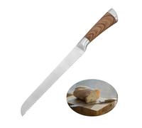 Couteau à pain inox 20 cm - couteau cuisine dentelé ultra tranchant, couteau de cuisine pour baguette, brioche, tomate, gâteau, couteaux de cuisine professionnels, couteaux cuisine pour chef et maison