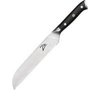 Zelite Infinity Couteau à Pain de 20 cm - Série Alpha Royale - Couteau Scie Japonais AUS-10 Acier Damas de 67 Couches - Couteau Professionnel Ultra Acéré - Tranchant Extra Durable