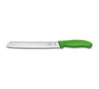 Couteau à pain lame 21cm manche fibrox vert Victorinox 6.8636.21L4 Vert G