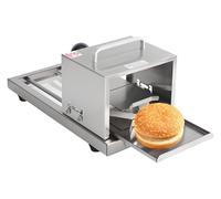 Couteau à pain manuel 2026, couteau de bagel à pousser-pull avec 4 épaisseurs réglables, lame en acier inoxydable, machine à découper des sandwichs pour hamburgers