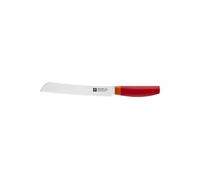 ZWILLING Now S Couteau à pain 20 cm, Rouge, Tranchant en dents de scie