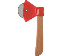 Couteau à pizza, rouge, acier inoxydable