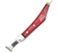 Couteau à sabot de précision avec cure-sabot - Lame en acier inoxydable J2, dessus en laiton et prise en main ergonomique - Le choix ultime du maréchal pour l'entretien des sabots de cheval.