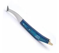 Couteau à sabot de précision avec cure-sabot - Lame en acier inoxydable J2, dessus en laiton et prise en main ergonomique - Le choix ultime du maréchal pour l'entretien des sabots de cheval.