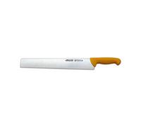 Couteau À Salami Arcos 2900 - Prof 298700 En Acier Inoxydable Nitrum Et Mango Polypropylène Jaune Ergonomique Avec Lame De 36 Cm, Vitrine. Jaune