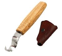 Couteau à sculpter les cuillères Beavercraft 25 mm avec étui en cuir SK1S