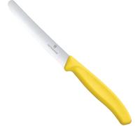 Victorinox couteau de cuisine avec lame dentelée swiss classic 11 cm Jaune/noir - Jaune