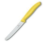 Victorinox couteau de cuisine avec lame dentelée swiss classic 11 cm Jaune/noir - Jaune