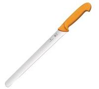 Couteau à Trancher Professionnel Denté Jaune 255 mm Swibo Gris