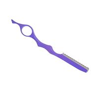 Couteau amincissant les cheveux, coupe de cheveux, texturant professionnel en acier inoxydable pour salon de beauté à la maison pour femmes et hommes (violet)
