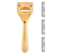 Couteau Artisanal en Cuir Fait à la Main Super Skiver avec 3 Lames Remplaçables pour les Créateurs de Cuir Américains Noir/argent/doré/rose doré (GOLD)