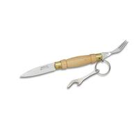 Couteau Avec Fourchette Et Ouvre-Bois Mam Avec Mango Lame En Bois Et Acier Inoxydable 6 Cm 14011