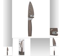 Couteau avec lame en plastique de 8,2 cm et étui souple - Gris
