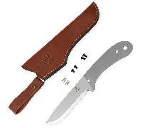 Couteau Bushcraft en acier carbone Beavercraft avec étui en cuir ensemble BSH-kit 2