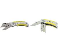 Couteau C.K Cutter, pliable, 2 lames manche ergonomique en aluminium, longueur fermée :