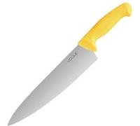 Vogue GH527 Couteau de chef professionnel avec manche jaune Acier de haute qualité Longueur 26 cm