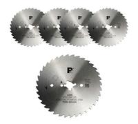 Couteau circulaire universel Pirge 80 mm dentelé, ensemble de 5 pièces - Couteau à kebab ultra-tranchant en acier inoxydable de qualité supérieure