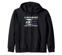 Couteau Collector Humour I Like Knives and Maybe 3 People Sweat à Capuche