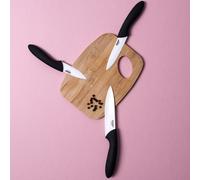 Couteau - cook concept - céramique - manche soft - avec étui - blanc et noir