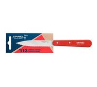 Couteau cranté N°113 Rouge Paysage - Opinel - Rouge - Bois G