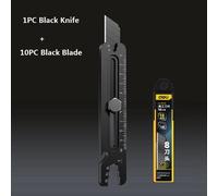 Couteau D'art Multifonction En Acier Inoxydable,Coupe-Boîte Rétractable Professionnel Rapduty,Outils De Couteau À Ouverture À Double Extrémité,18mm - Type 1black 10black