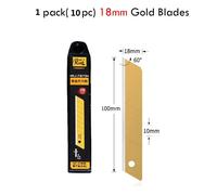 Couteau D'art Multifonction En Acier Inoxydable,Coupe-Boîte Rétractable Professionnel Rapduty,Outils De Couteau À Ouverture À Double Extrémité,18mm - Type 10pc Gold Blades