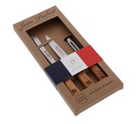 Coffret kraft 3 pièces - JEAN DUBOST - Laguiole - République Française et Elysée - Manche en bois d'olivier