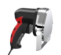Couteau De Barbecue électrique, Coupe Dépaisseur Réglable, Moteur 80w 2800rpm, Multifonction Commercial Et Domestique, Lame Amovible en Acier Inoxydable 304 (Black Red)