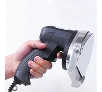 Couteau De Barbecue électrique, Coupe Dépaisseur Réglable, Moteur 80w 2800rpm, Multifonction Commercial Et Domestique, Lame Amovible en Acier Inoxydable 304 (All Black)