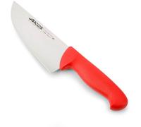 Couteau De Boucherie Arcos Couleur - Prof 295822 Acier Inoxydable Nitrum Et Mango Lame Ergonomique En Polypropylène Rouge Et Lame De 17 Cm, Vitrine.