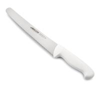 Couteau De Boulanger Arcos Couleur - Prof 293224 En Acier Inoxydable Nitrum Et Mango Polypropylène Blanc Ergonomique Avec Lame De 25 Cm, Vitrine.