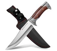 Couteau de Chasse 17cm Couteaux Bushcraft: Couteau de Survie Scharf Lame Fixe pour Bivouac e Randonnée