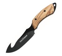 Couteau de chasse FOX Knives avec crochet à éviscérer, Collection Bois d'olivier 1503 OL