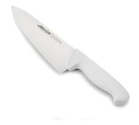 Couteau De Chef Arcos 2900 - Prof 290724 En Acier Inoxydable Nitrum Et Mango Polypropylène Blanc Ergonomique Avec Lame De 20 Cm, Vitrine.