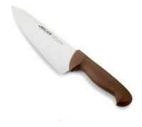 Couteau De Chef Arcos 2900 - Prof 290728 En Acier Inoxydable Nitrum Et Mango Polypropylène Brun Ergonomique Et Lame De 20 Cm, Vitrine.