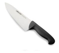 Couteau De Chef Arcos Couleur - Prof 290725 En Acier Inoxydable Nitrum Et Mango Polypropylène Noir Ergonomique Avec Lame De 20 Cm, Vitrine.