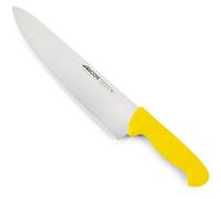 Arcos Couteau de Chef Série 2900 – Lame Acier Inox NITRUM 30 cm Manche Polypropylène Jaune
