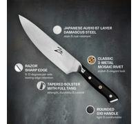Zelite Infinity Couteau Cuisine de Chef 20 cm - Couteau Japonais AUS-10 Acier Inoxydable et Lame Garantie à Vie - Le Plus Tranchant Couteau Professionnel de Chef - Couteau Amateurs ou Professionnels