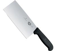 Victorinox Couteau de chef chinois Fibrox – Lame 18 cm inox, manche nylon rouge