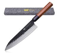 Couteau de chef japonais FINDKING Dynasty Series, Couteau de cuisine professionnel, Lame en acier à haute teneur en carbone 9Cr18MoV, Aiguisé, pour couper la viande, 8 pouces/21 CM